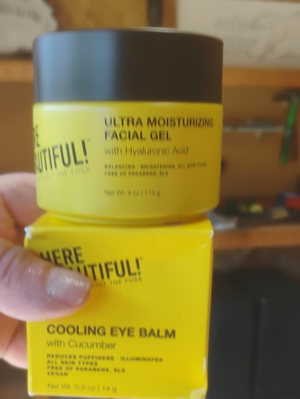 Ultra Moisturizing Facial Gel & Cooling Eye Balm - Yellow
